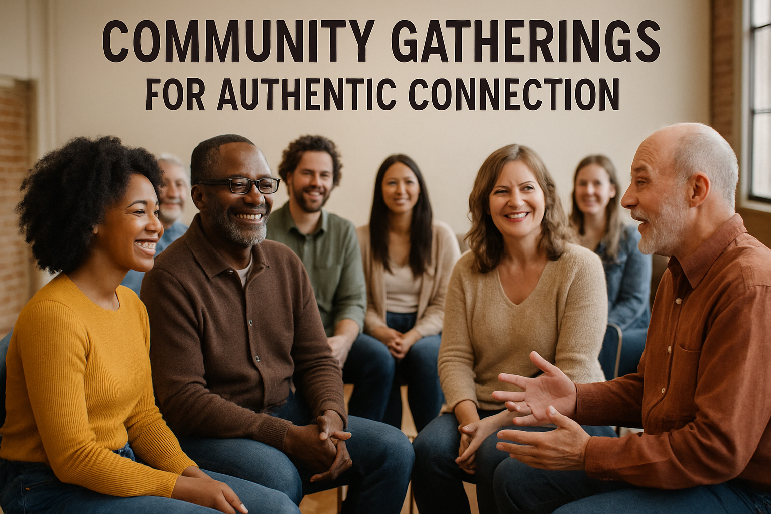 Community gatherings for authentic connection